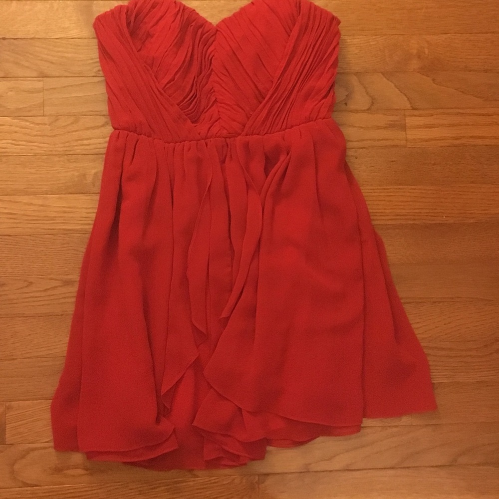 Strapless red prom dress. New without tags